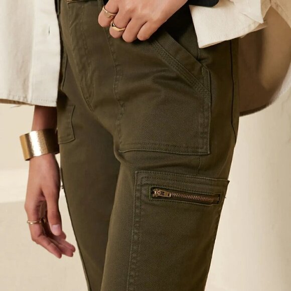 Banana Republic High-Rise Skinny Utility Jeans CAMO GREEN Plus Size 20/35 - Picture 3 of 6